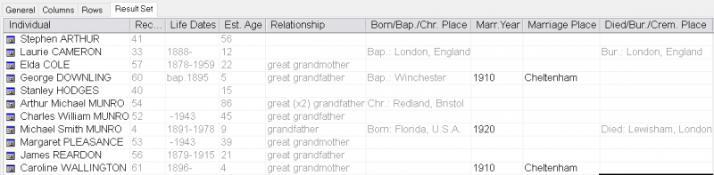 Shows result of custom Query