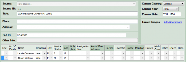 Image of 1906 Canada census