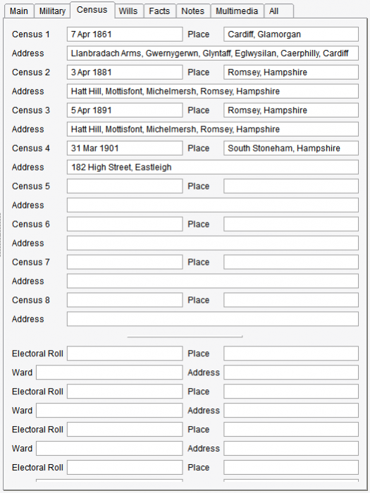 Show Census Custom Tab