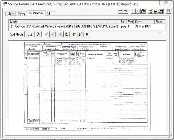 Ancestral Sources Tutorial ~ Enter Census Facts – Family Historian User ...